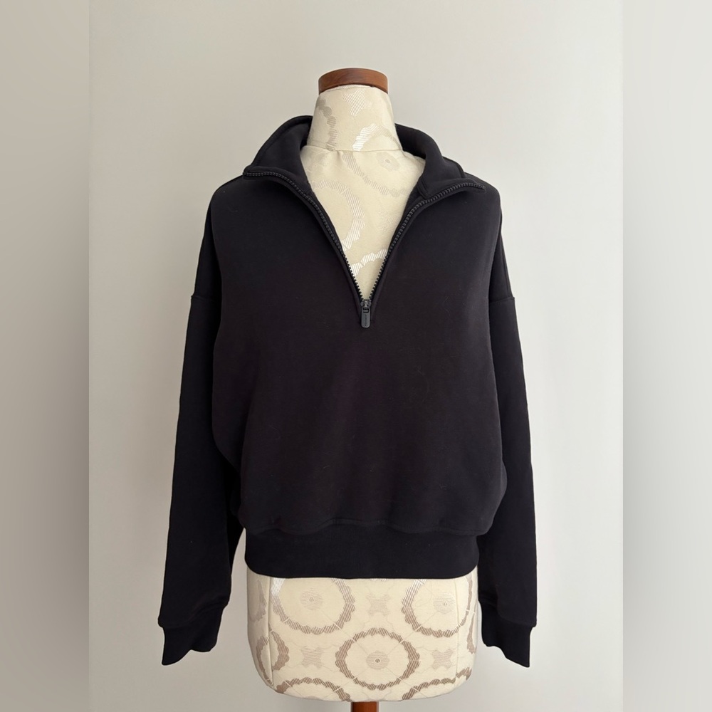 ATHLETA Forever Fleece 1/2" Zip High Hip Sweatshirt Medium